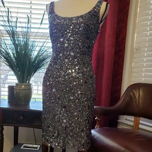 Shimmering silver dress